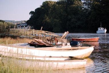 boats in a tranquil bay