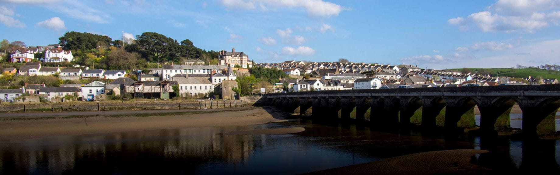 The picturesque Bideford Bay on a sunny day