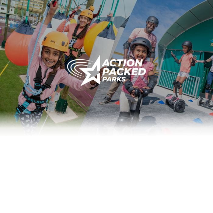 The high ropes course and hoverboards at Cayton Bay Holiday Park