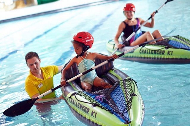 indoor pool kayak lesson