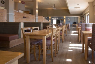 the interior of a restaurant