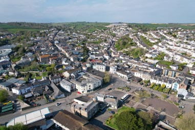 Kingsbridge seen from the sky