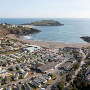 Challaborough Bay seen from the sky