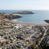 Challaborough Bay seen from the sky