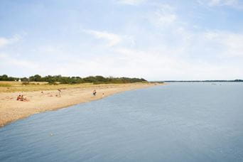 Sandy beach and calm sea