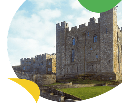 Bamburgh Castle near Cresswell Towers Holiday Park