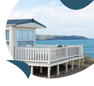Caravans looking out over the sea at Eyemouth holiday park