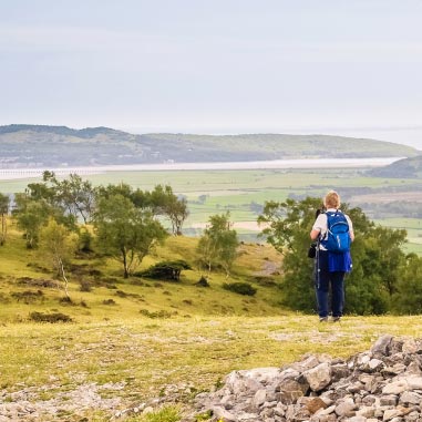 a man enjoying a nature walk