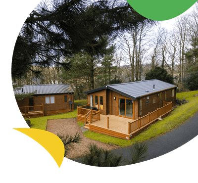 Holiday lodges at Gatebeck