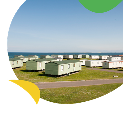 Caravans looking out to sea at Grannie's Heilan Hame Holiday Park
