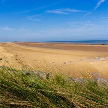 East Anglia beach on a summer day