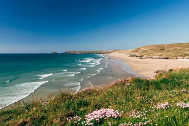 A coastal view on a sunny day