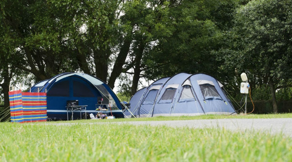 tents on a camping field