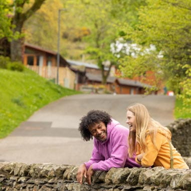 a couple relaxing in the countryside