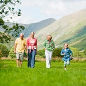 a family on a countryside walk