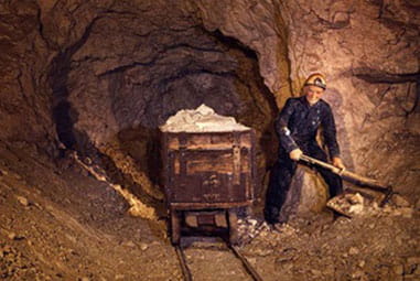 a miner underground