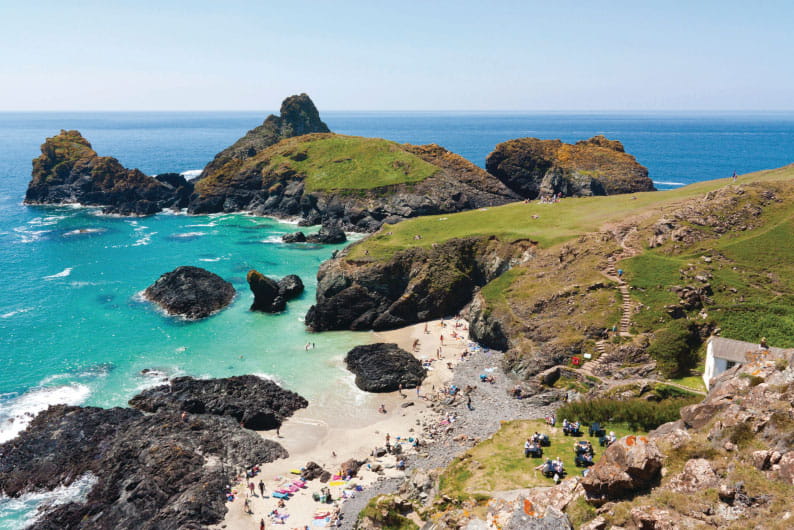 birds eye view of Kynance Cove