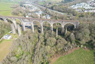 Liskeard from above with viaduct