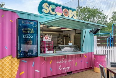 Scoops ice cream container