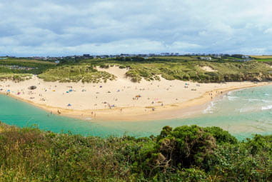 A beach on the coast