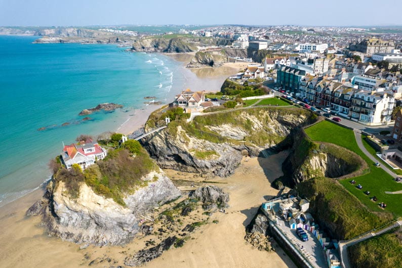Aerial view of Newquay