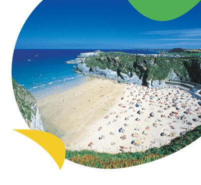 Lusty Glaze beach near Newquay Holiday Park