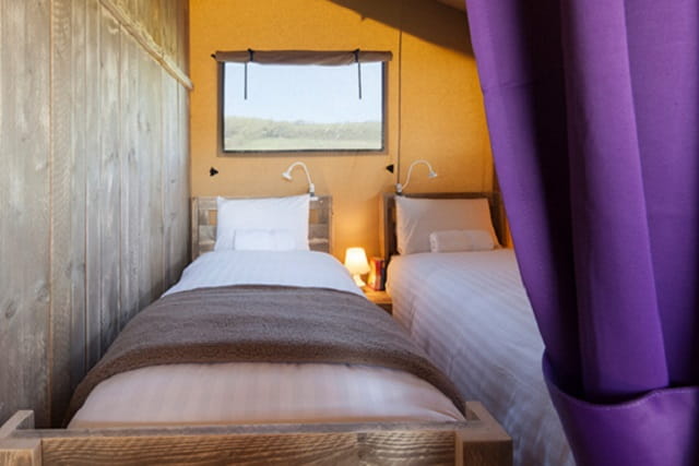 A cosy Glamping bedroom