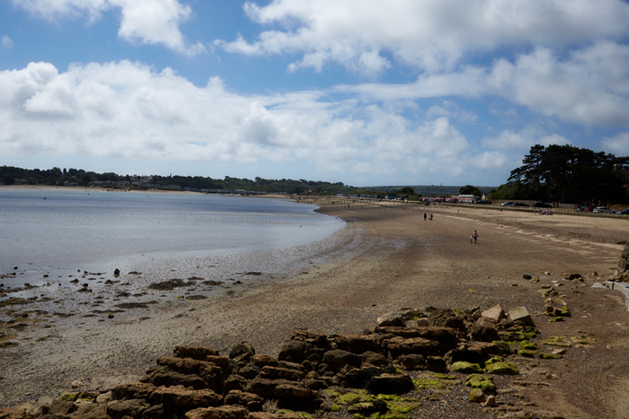 Panorama of beach at Nodes Point