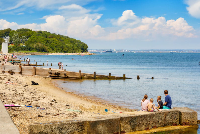 A picturesque beach view