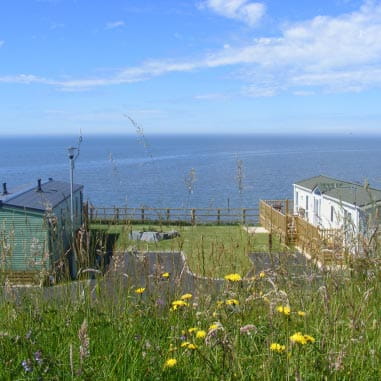 Grassland and sea view
