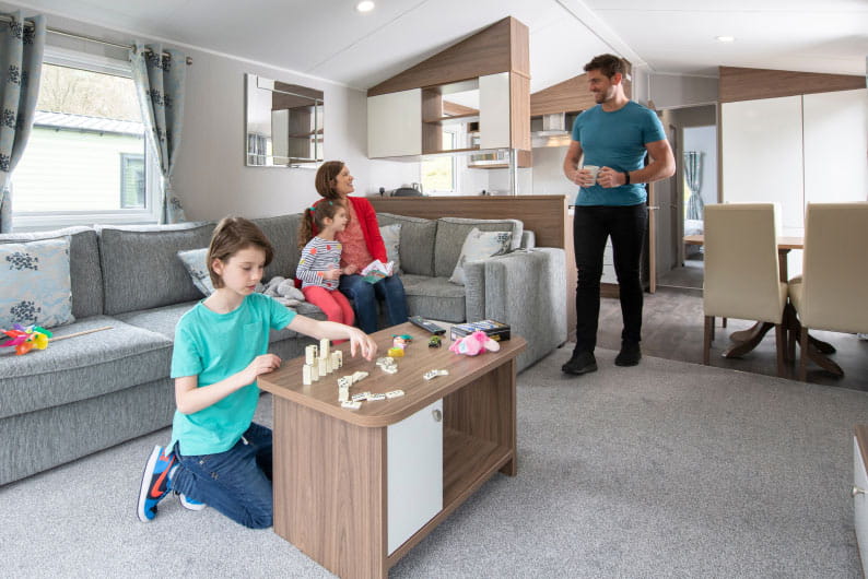 Kids playing in the living room