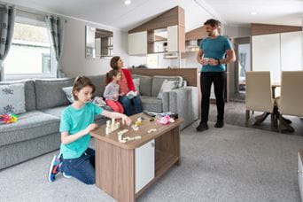 Kids playing in the living room