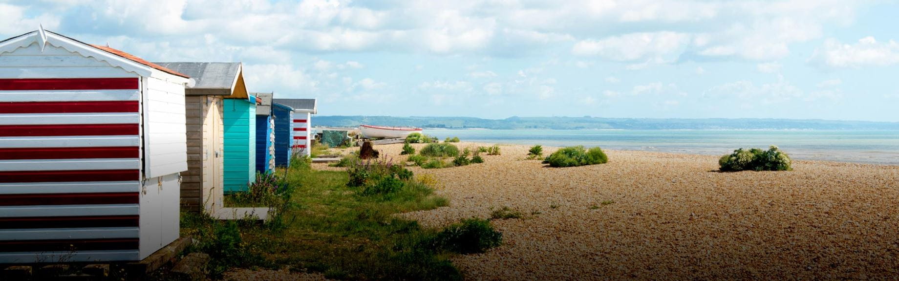 beach huts looking out over a beach