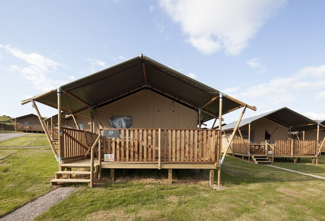 Safari Glamping tent at Ruda Holiday Park