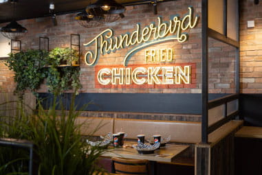 inside the thunderbird chicken restaurant
