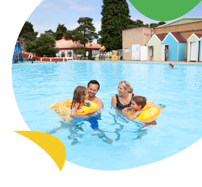 Outdoor swimming pool at Sandford Holiday Park