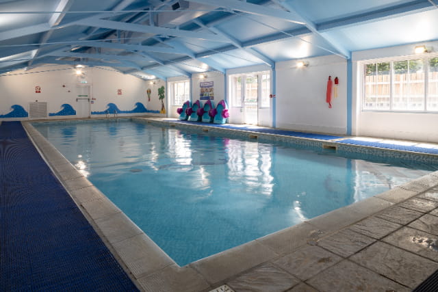 The indoor swimming pool at Sea Acres Holiday Park