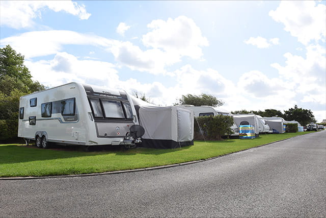 Touring caravan site at Skipsea Sands