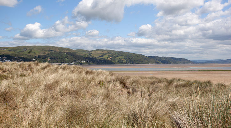 A view across the dunes towards Southerness Beach
