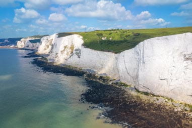Famous white cliffs and blue sea