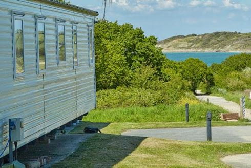 Caravan overlooking the sea