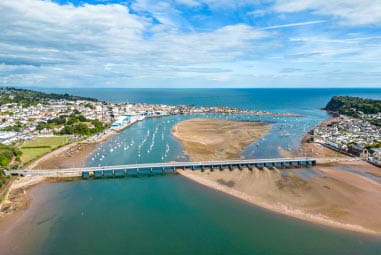 Teignmouth harbour in the sunshine