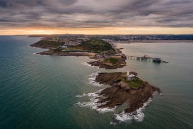 Welsh islands seen from the air