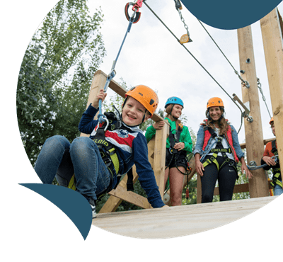 High Ropes course at Ty Mawr