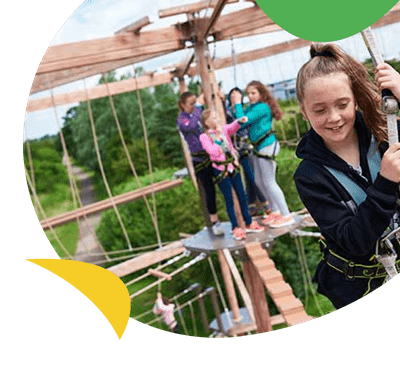 Sky Ropes high ropes course near Valley farm Holiday Park