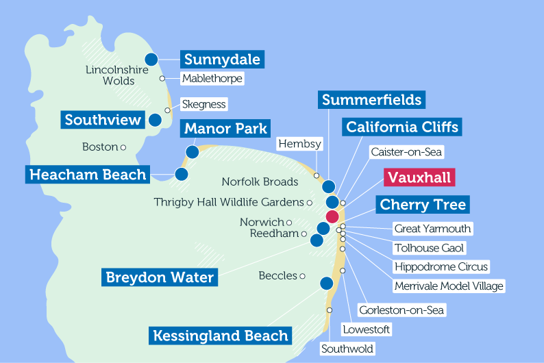 A map of things to do near VAuxhall
