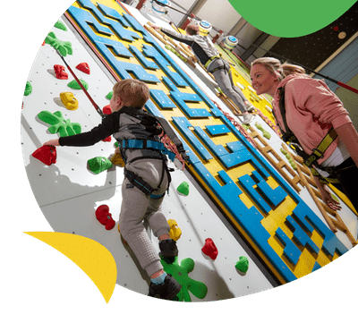 Indoor climbing wall at Warmwell Holiday Park