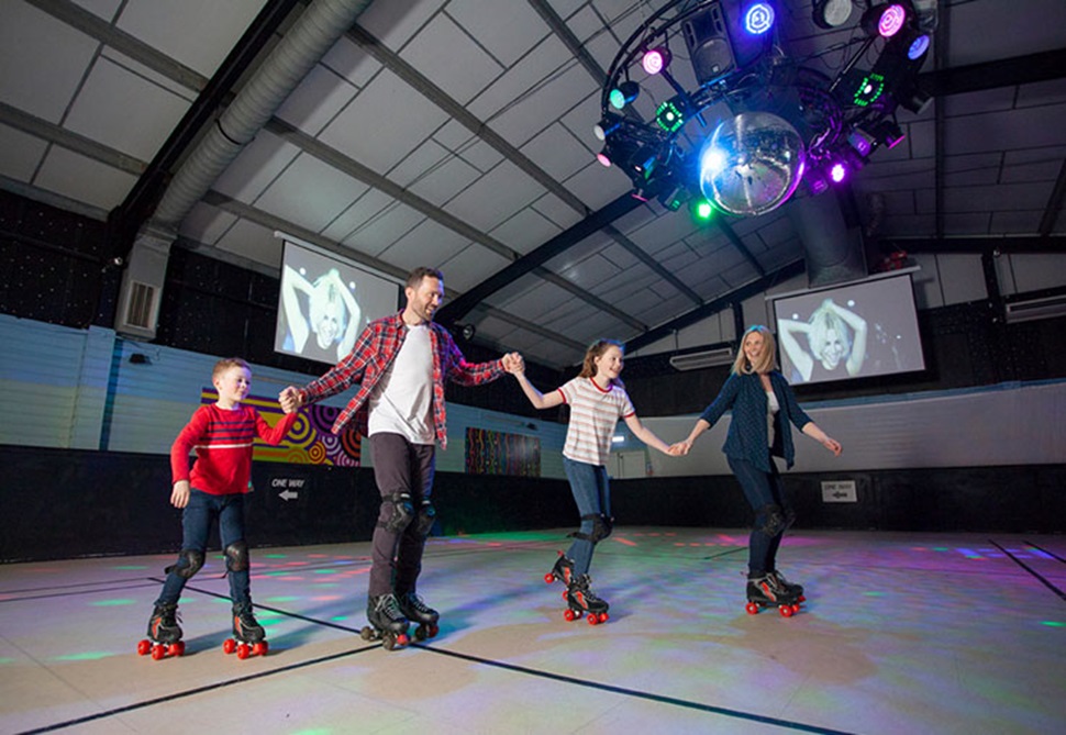 family roller skating