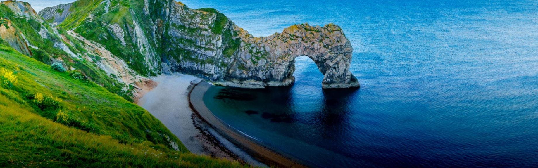 a view of durdle door