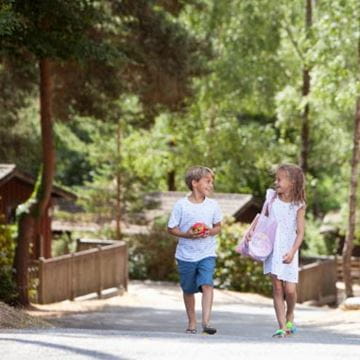 children walking in the park